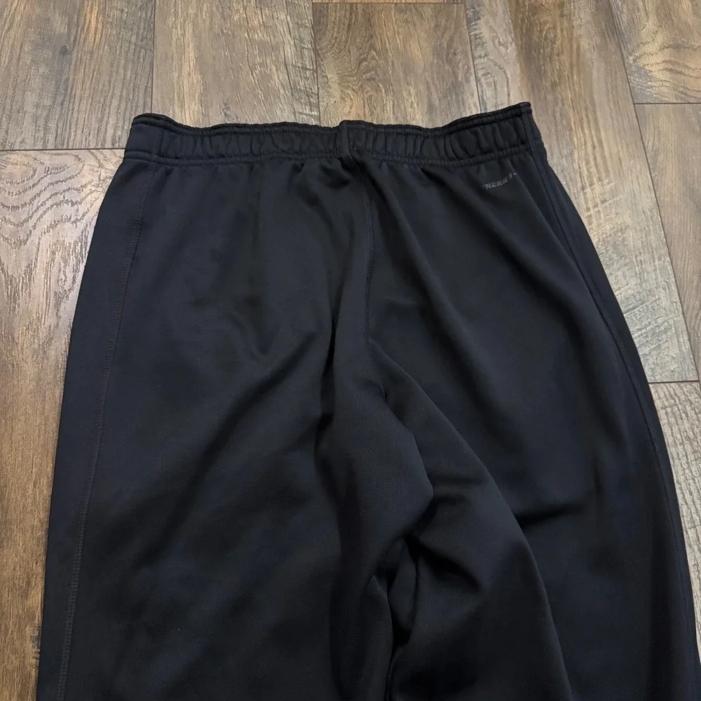 Nike Therma-FIT Mens S Training Pants Black Fleece Lined Straight Leg Pocket